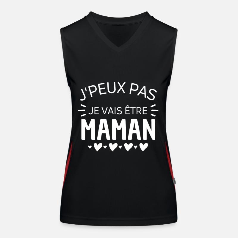 J'peux pas je vais être maman annonce naissance Débardeur respirant contrasté Femme