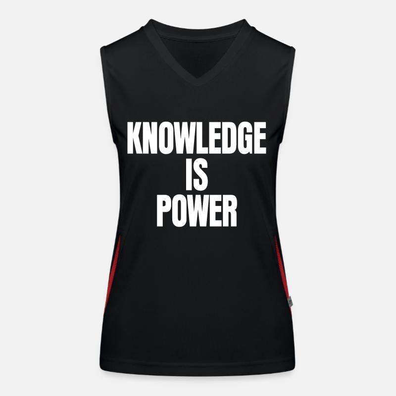 Knowledge Is Power - Women's Functional Contrast Tank Top - black/red