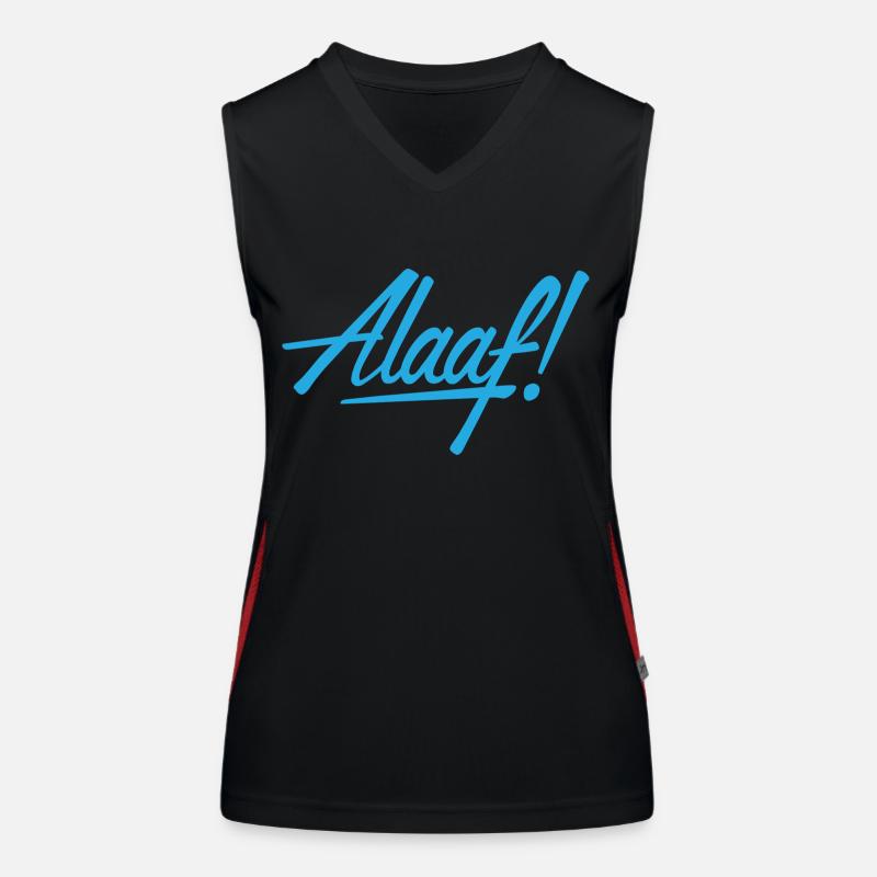 Alaaf! design bleu Débardeur respirant contrasté Femme