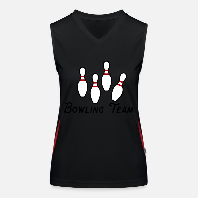 Équipe de bowling Débardeur respirant contrasté Femme
