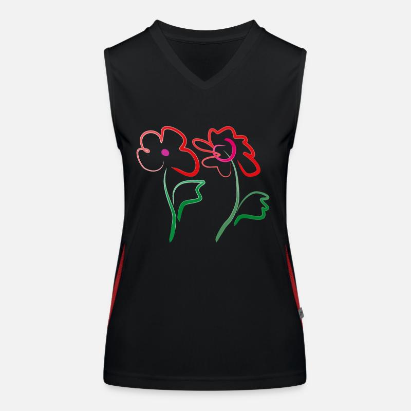 Blumen Funktionelles Kontrast-Tank Top für Frauen