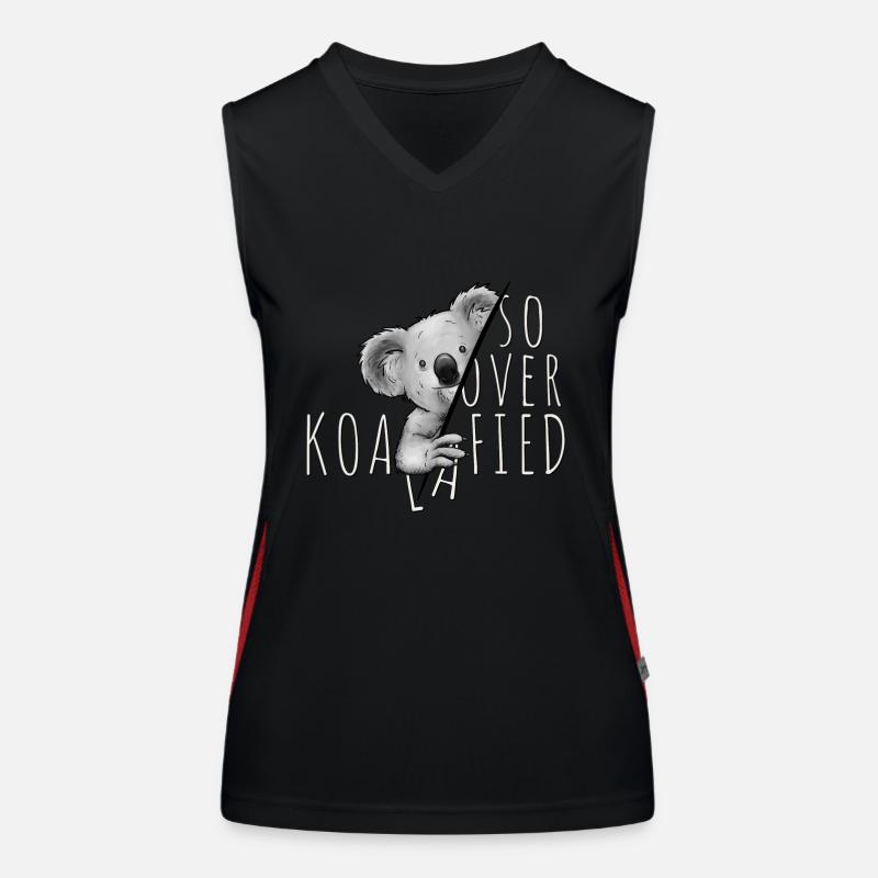 So Over-Koalafied selbstbewusstes Beuteltier Koala Funktionelles Kontrast-Tank Top für Frauen
