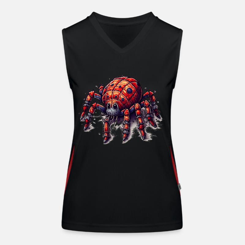 Lustige kleine, süße und bunte Comic Spinne Funktionelles Kontrast-Tank Top für Frauen