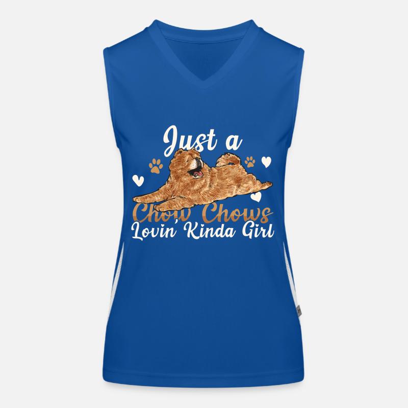 Chow Chow Hund Funktionelles Kontrast-Tank Top für Frauen