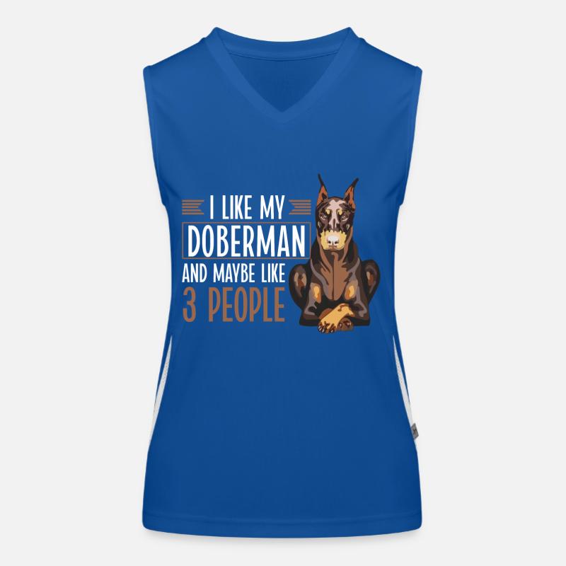 Doberman Pinscher Chien Dobie Débardeur respirant contrasté Femme