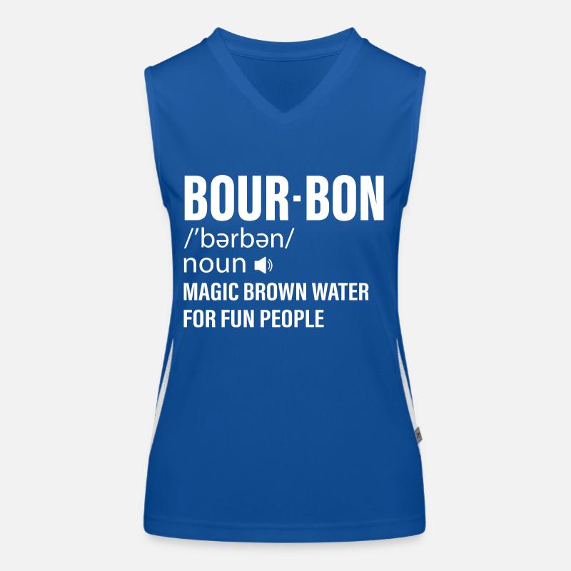 Bour-bon Magic Brown Water For Fun People Drinking Funktionelles Kontrast-Tank Top für Frauen