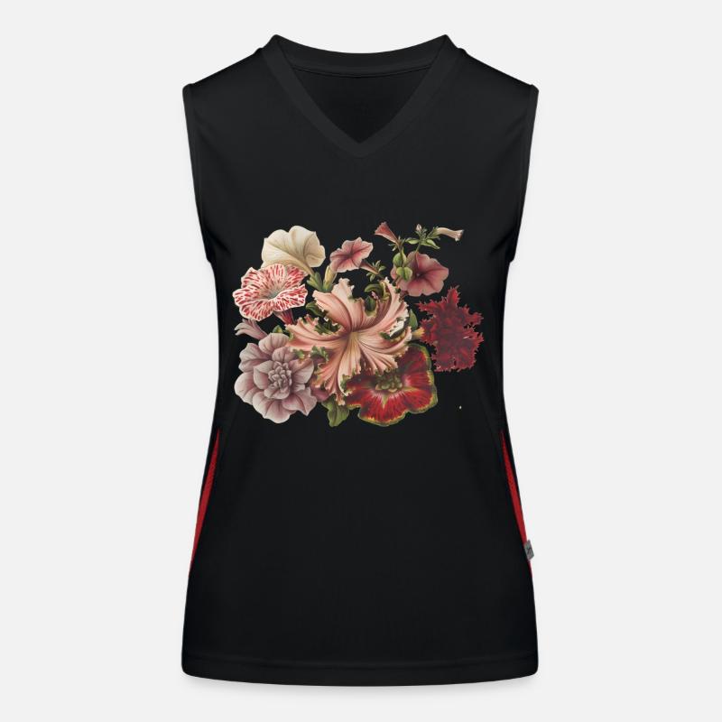 Blumen Funktionelles Kontrast-Tank Top für Frauen