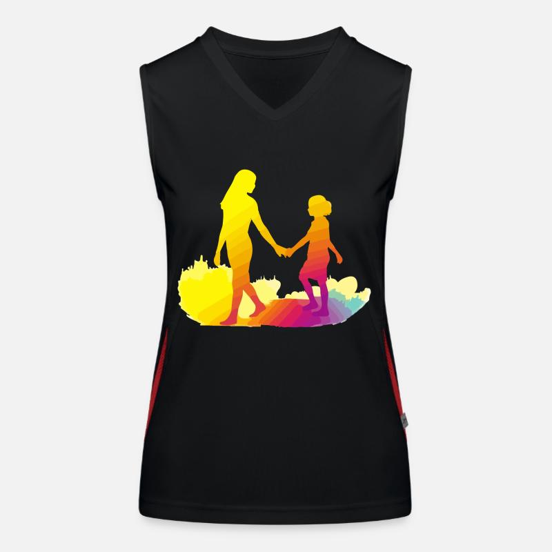 Mutter und Tochter Funktionelles Kontrast-Tank Top für Frauen