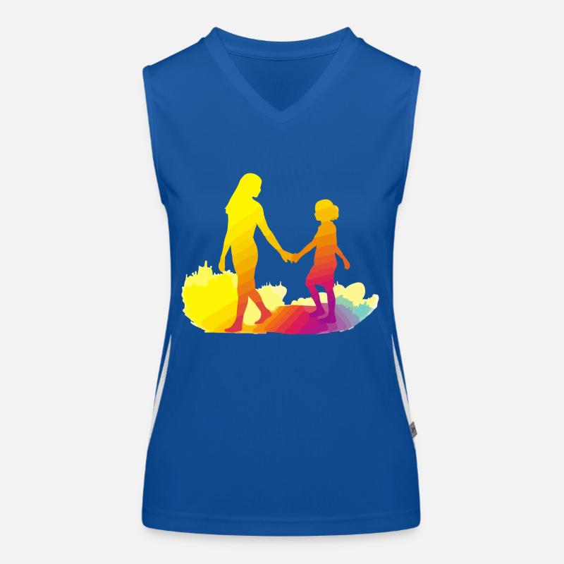 Mutter und Tochter Funktionelles Kontrast-Tank Top für Frauen