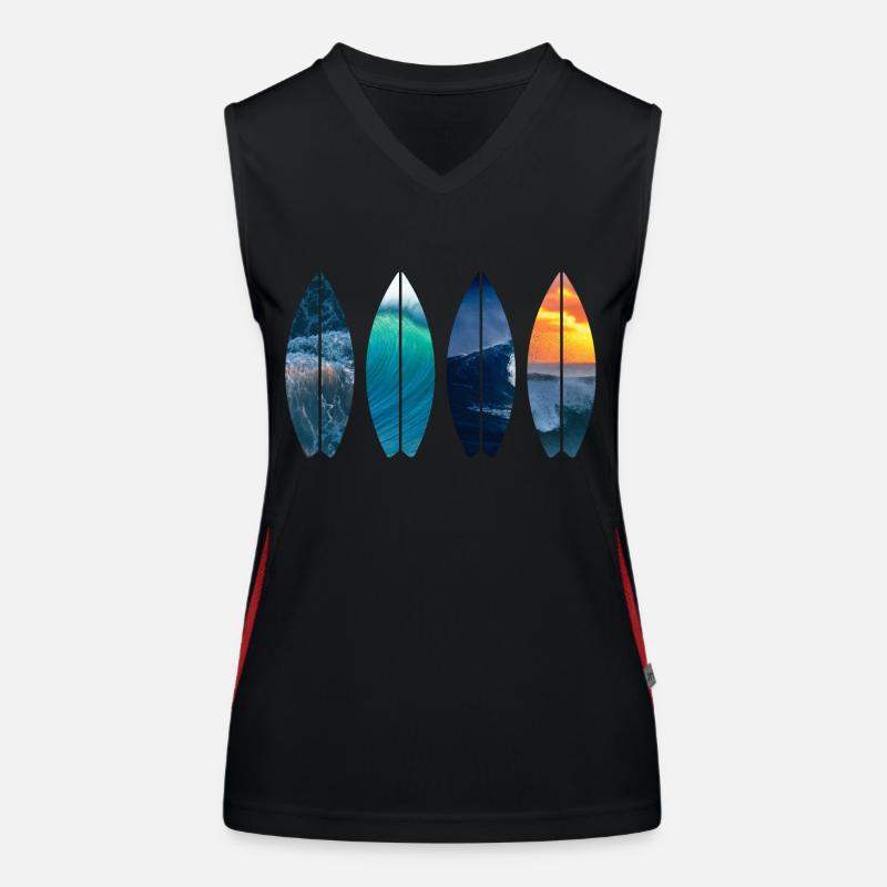 Surfer Geschenk Vintage Funktionelles Kontrast-Tank Top für Frauen