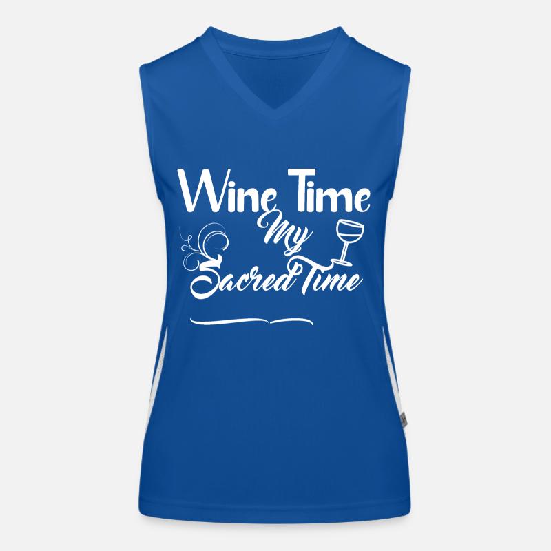 Wine Time - Design blanc Débardeur respirant contrasté Femme