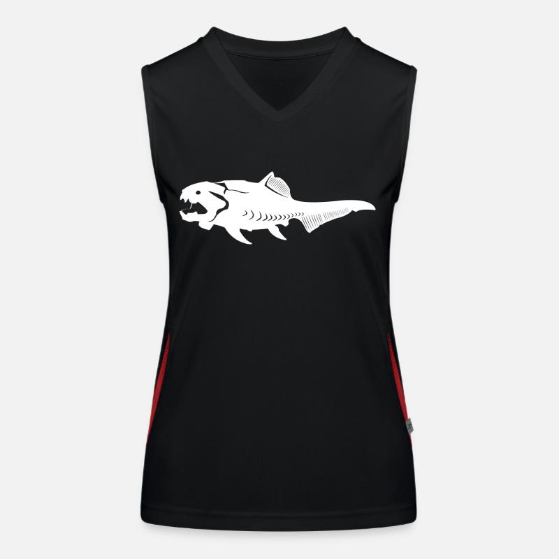 Dunkleosteus Urzeit Fisch des Devon Funktionelles Kontrast-Tank Top für Frauen