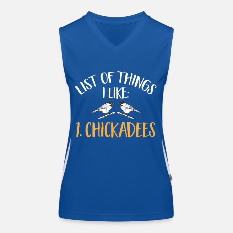 Meise Vogel Chickadee Vogelbeobachtung Funktionelles Kontrast-Tank Top für Frauen