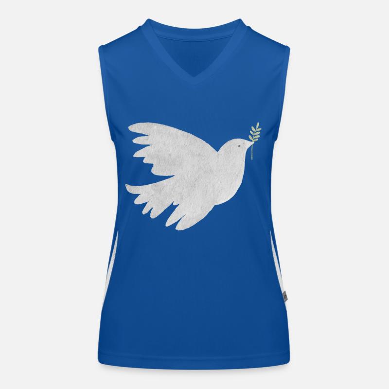 Friedenstaube Funktionelles Kontrast-Tank Top für Frauen