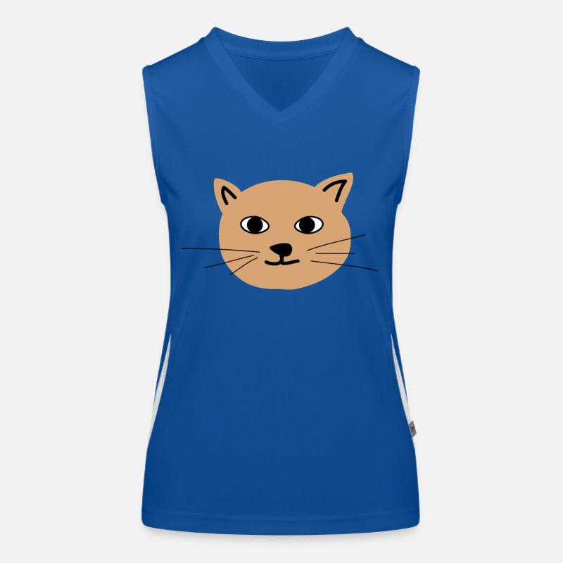Katzengesicht 1 Funktionelles Kontrast-Tank Top für Frauen