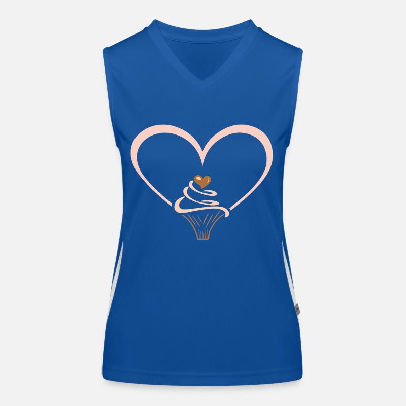 Cupcake-Liebe Funktionelles Kontrast-Tank Top für Frauen