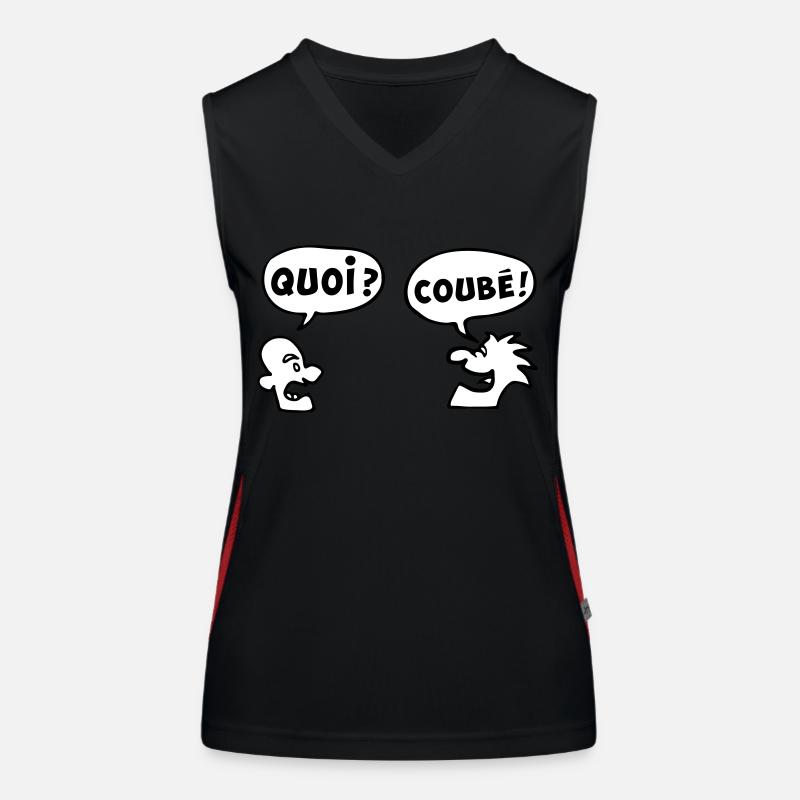QUOI COUBEH quoicoubeh citation drôle Débardeur respirant contrasté Femme