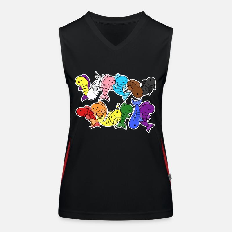Pride Progress Flag Poissons Egalité Débardeur respirant contrasté Femme