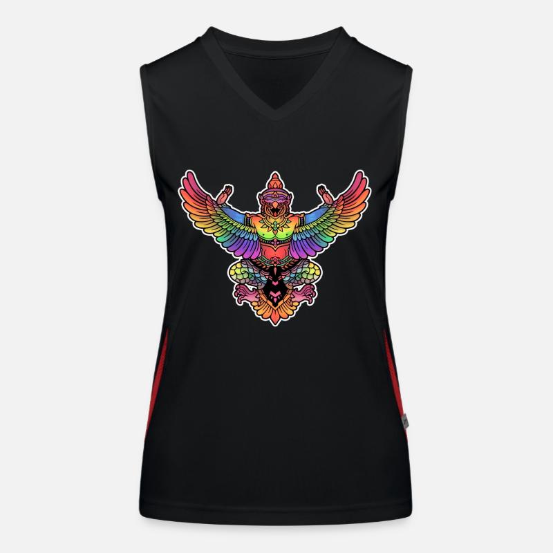 Garuda Regenbogen Indonesien Funktionelles Kontrast-Tank Top für Frauen