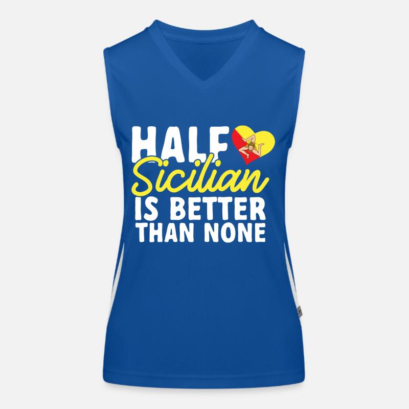 Sicily Flag Italy Sicily Women's Functional Contrast Tank Top