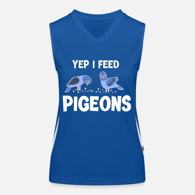 Conception d’alimentation des pigeons pour les amateurs de pigeons Débardeur respirant contrasté Femme