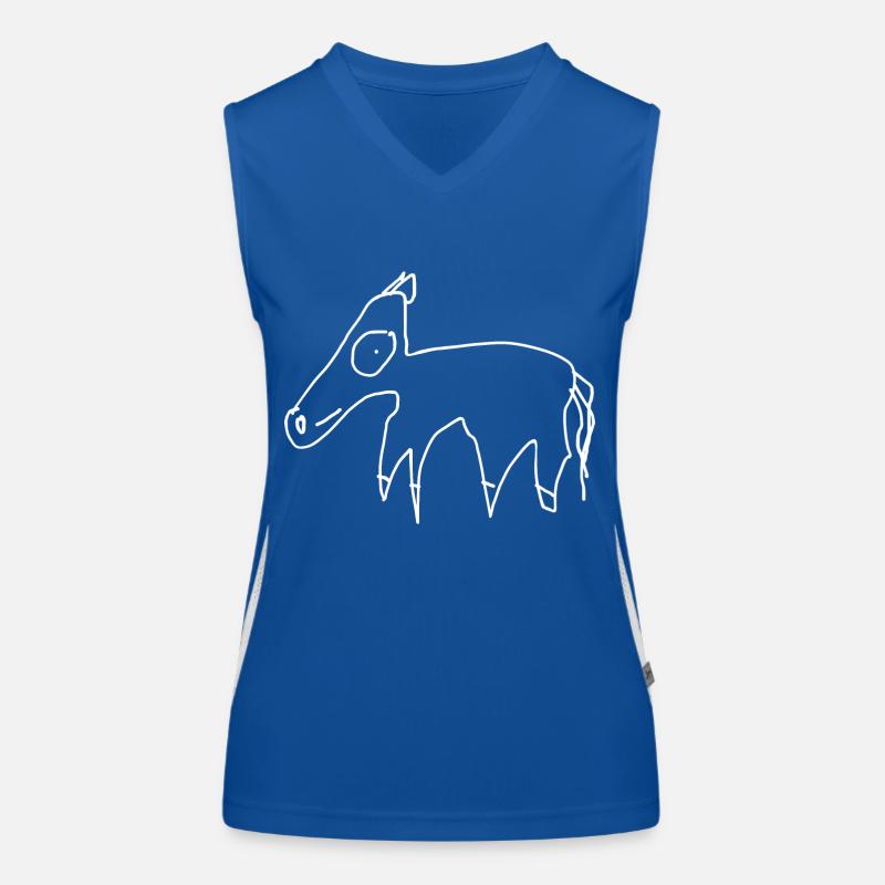 Pferd Tier Funktionelles Kontrast-Tank Top für Frauen
