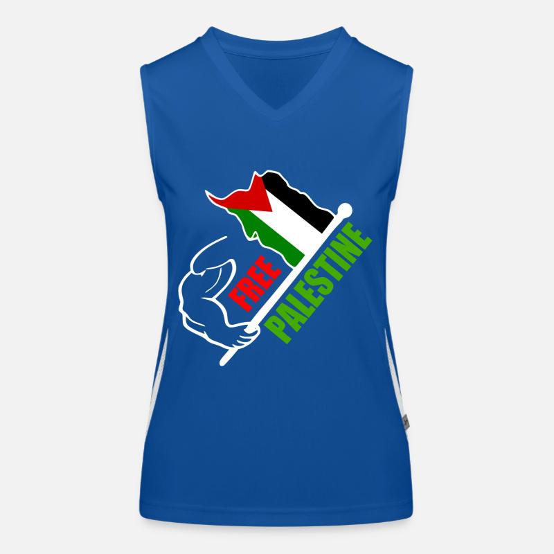 Free palestine Funktionelles Kontrast-Tank Top für Frauen