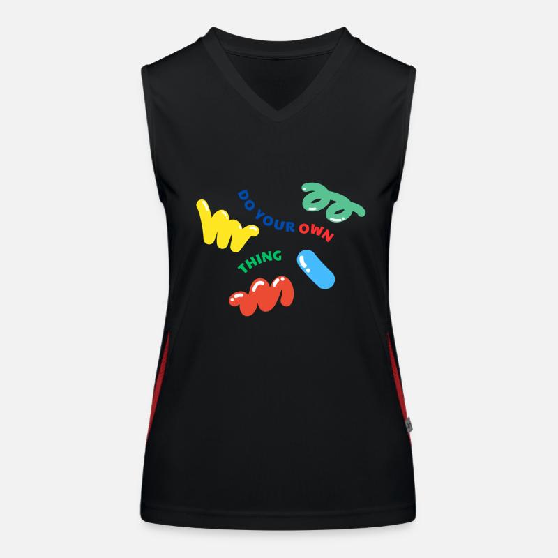 Do Your Own Thing - Mach dein eigenes Ding Funktionelles Kontrast-Tank Top für Frauen
