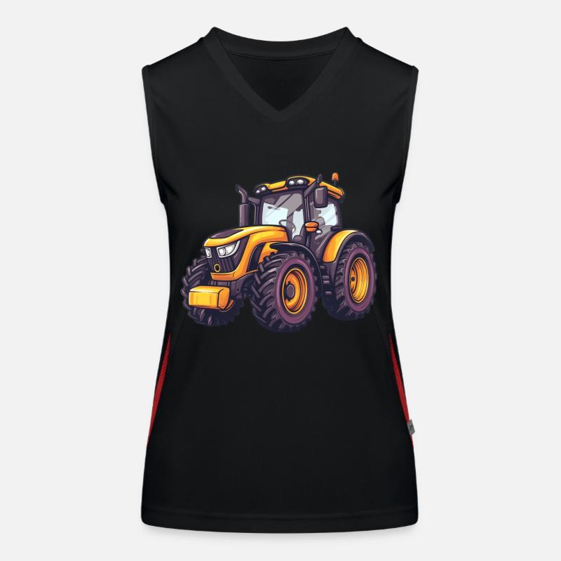 Niedlicher Traktor Funktionelles Kontrast-Tank Top für Frauen