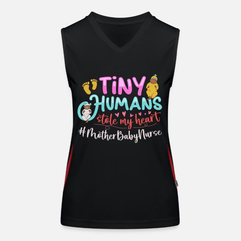 Infirmière Bébé Maternité Infirmière Débardeur respirant contrasté Femme