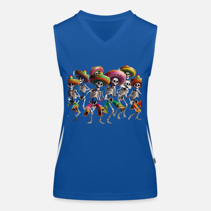 Tanz mit den Geistern in unserem Dancing Skeletons Funktionelles Kontrast-Tank Top für Frauen