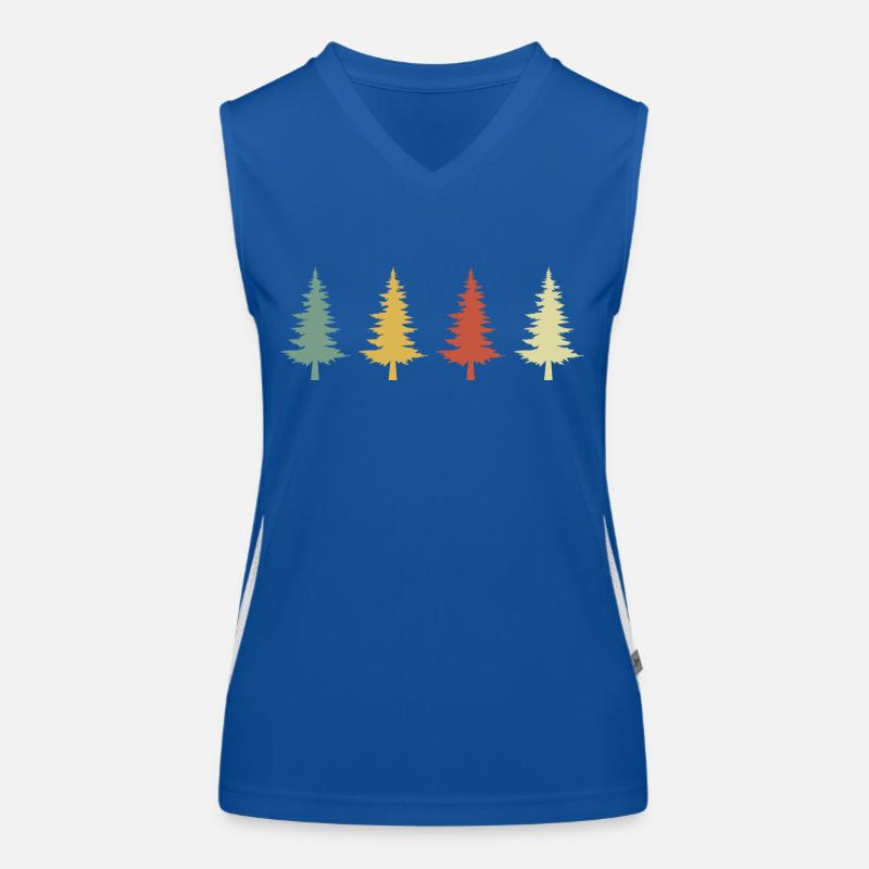 Vintage Retro Baum Funktionelles Kontrast-Tank Top für Frauen
