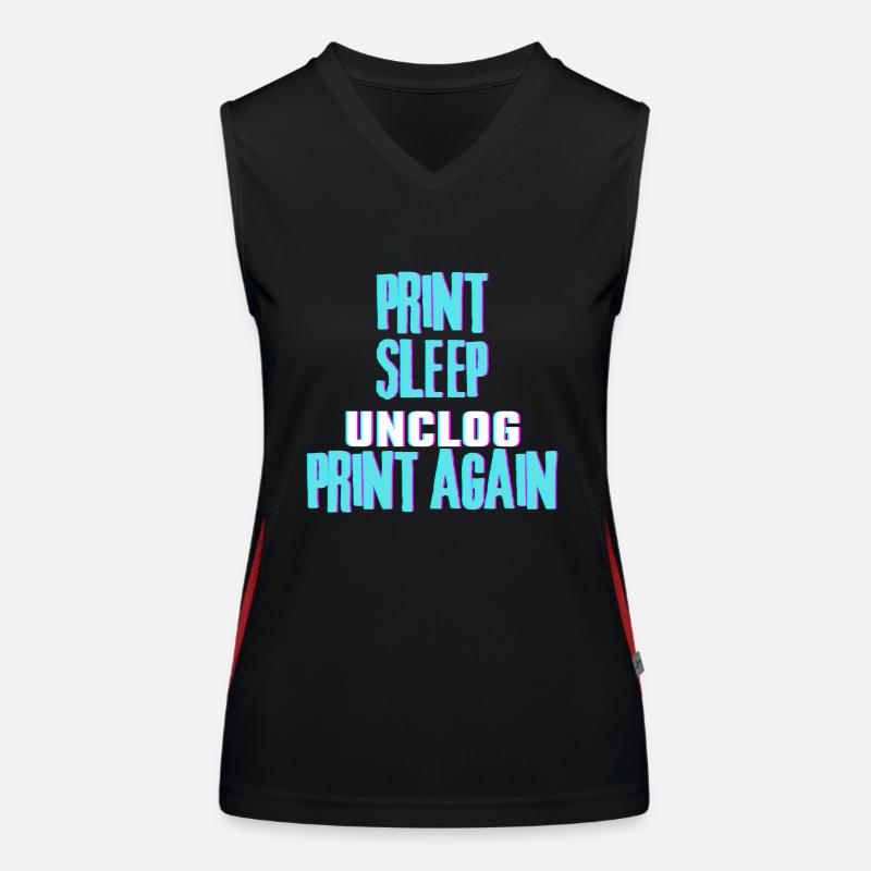Print Sleep Unclog Print again Funktionelles Kontrast-Tank Top für Frauen