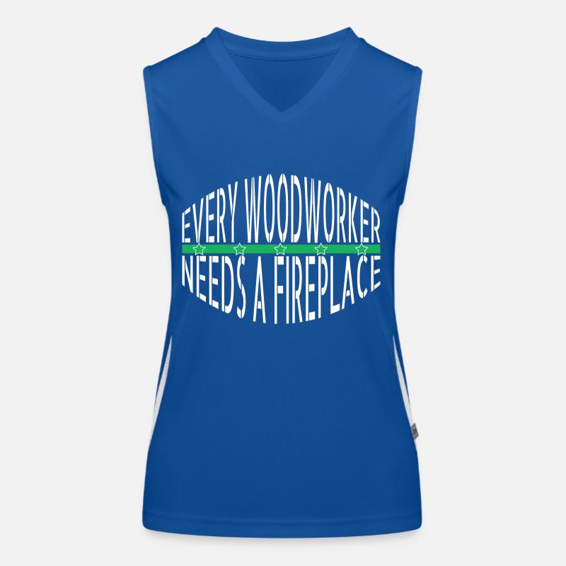 hearbeat chainsaw carpenter plumber joke Funktionelles Kontrast-Tank Top für Frauen