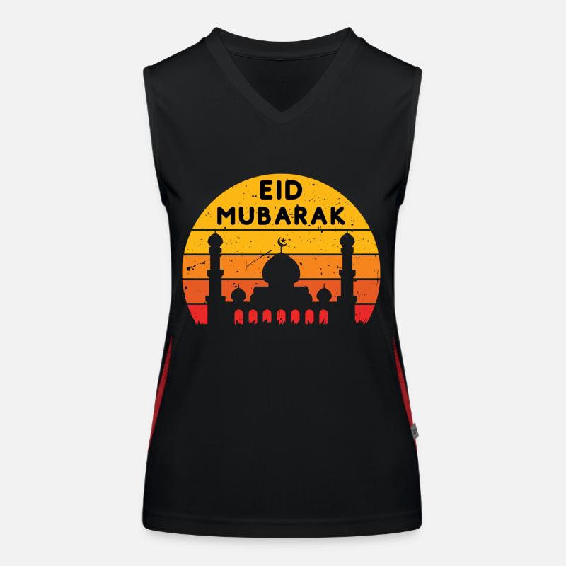 Ramadan Eid Mubarak Sunset Funktionelles Kontrast-Tank Top für Frauen