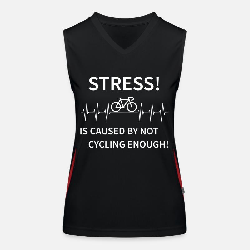 Stress - is caused by not cycling enough Women's Functional Contrast Tank Top