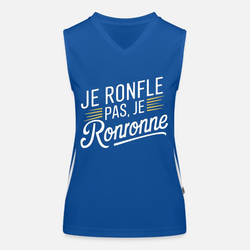 Je ronfle pas, je ronronne Débardeur respirant contrasté Femme