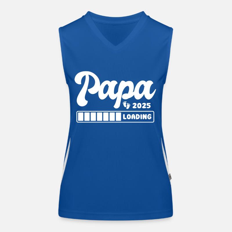 Papa 2025 loading - Schwangerschaft - Geschenk Funktionelles Kontrast-Tank Top für Frauen