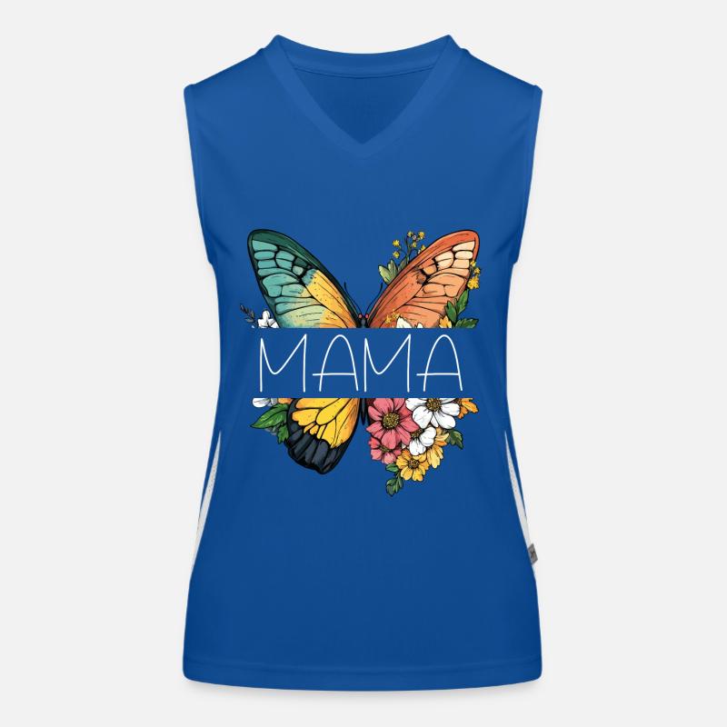 Maman papillon fleurs Meilleure maman Fête des mères Débardeur respirant contrasté Femme