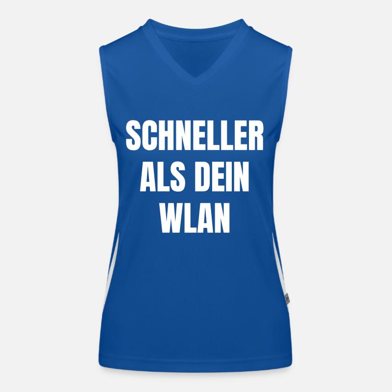 Plus rapide que votre Wi-Fi Débardeur respirant contrasté Femme