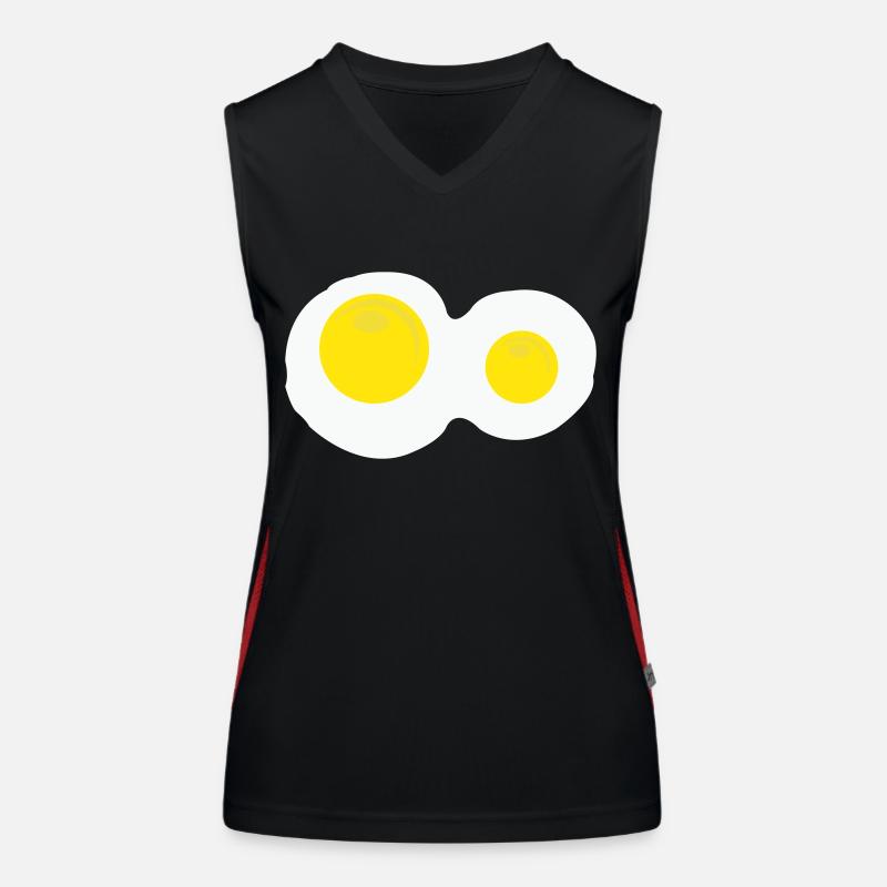 Fried eggs Women's Functional Contrast Tank Top