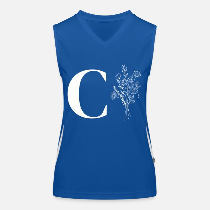 Lette c minimalistische Blumen Funktionelles Kontrast-Tank Top für Frauen