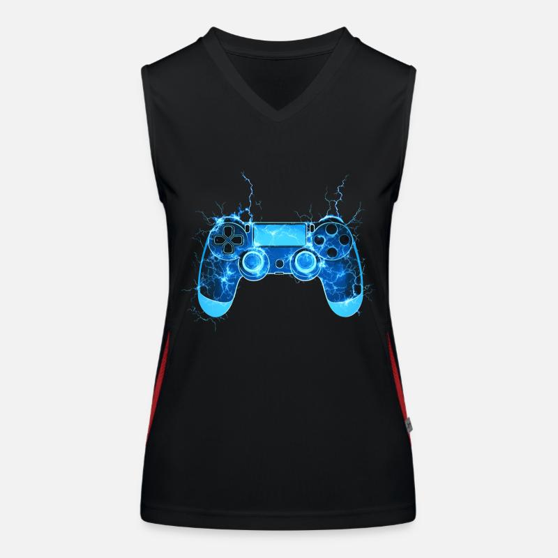 La manette de jeu clignote Cool Gamer Gift Débardeur respirant contrasté Femme
