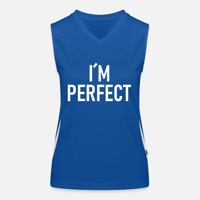 I am perfect - Ich bin perfekt Funktionelles Kontrast-Tank Top für Frauen