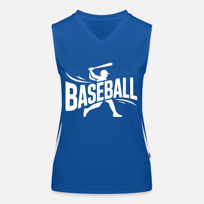 Baseball - Logo sportif cool Débardeur respirant contrasté Femme
