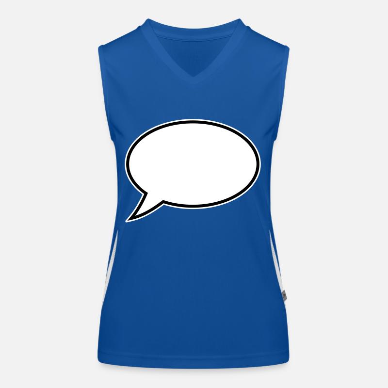 Speech Bubble Design Women's Functional Contrast Tank Top