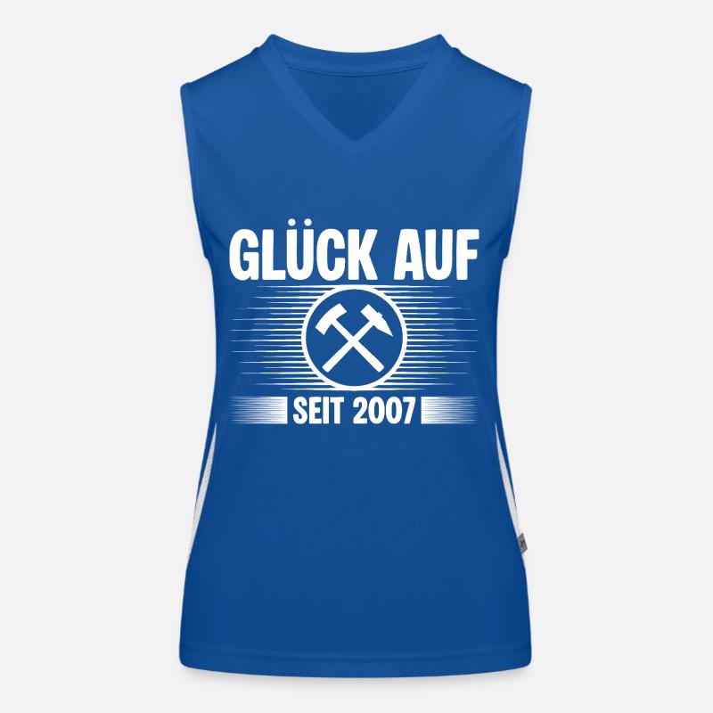 Glueck auf seit 2007 Funktionelles Kontrast-Tank Top für Frauen