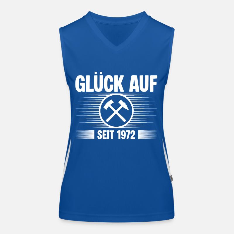 Glueck auf seit 1972 Funktionelles Kontrast-Tank Top für Frauen
