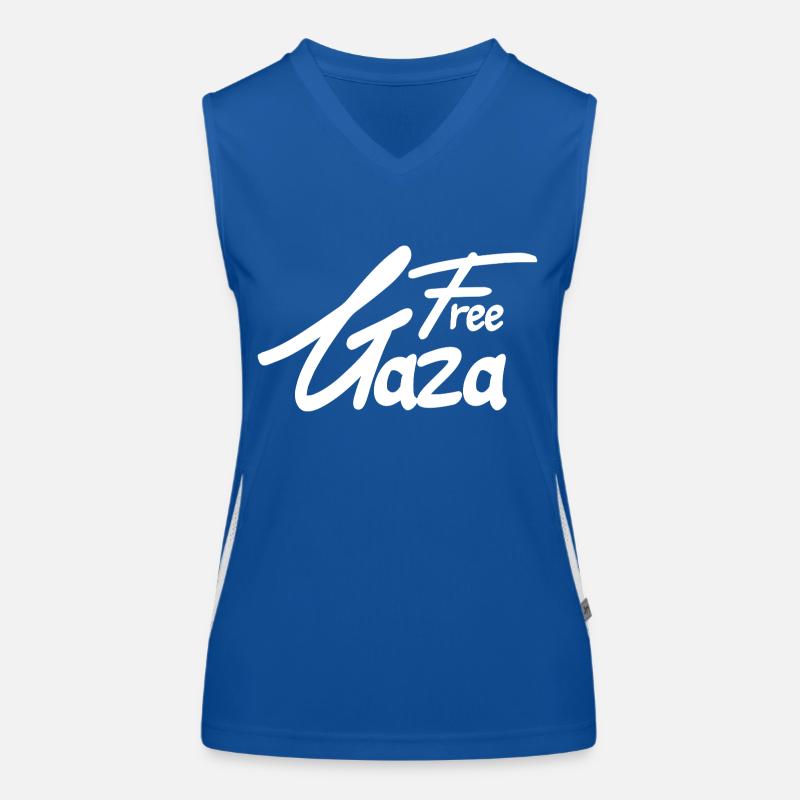 free gaza text Funktionelles Kontrast-Tank Top für Frauen