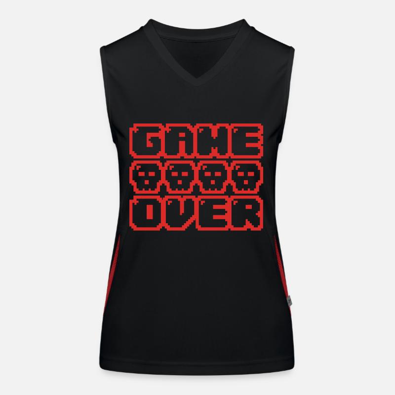 game over Top sportivo da donna in contrasto cromatico